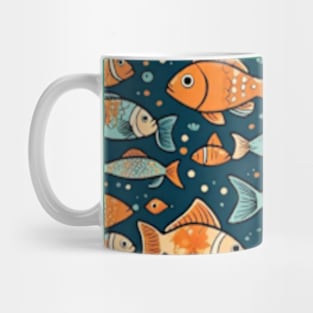 cute fish patterns kids room decor kids tee kids gift ideas Mug